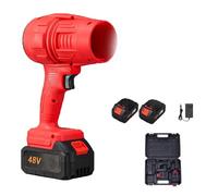 Cordless Leaf Blower Handheld, Pro Blower, Turbo Blowers 2.0, Super Power Air Duster for Yard/Patio/Car Cleaning (Red+2 batterie)