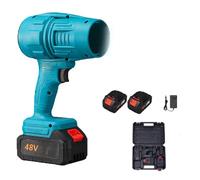 Cordless Leaf Blower Handheld, Pro Blower, Turbo Blowers 2.0, Super Power Air Duster for Yard/Patio/Car Cleaning (Blue+2 batterie)