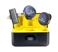 Cordless Microphone - 3.35x2.09 Inches, Magnetic Recording Machine | Lapel Microphone | Intelligent Noise Cancelling For Live Streaming Interviews Presentations Conferences Weddings Sports Events