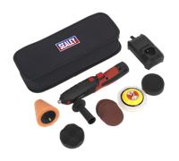Cordless Mini Levigatrice/Lucidatrice Kit Ø75mm 12V Ioni di Litio - Sealey