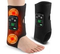 Cordless Neuropathy Foot Massager,Ankle Massager for Pain Relief, Cordless Heated Vibrating Cloud-Soft Ankle Wrap Feet Massage for Achilles Tendinitis and Plantar Fasciitis