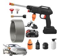 Cordless Pressure Washer - Handheld Power Washer | Foam Cannon, Rechargeable Car Pressure Washers with 16.4 Ft HoseOutdoor Power Cleaner for Car Home Garden Outdoor