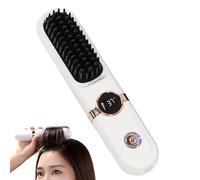 Cordless Straightener Brush, 4-Level Wireless Heated Iron Comb Styling Tool, Portable Travel Straightener Brush, For Home Salon Travel Vacation Business Trips Bathroom Dormitory Women