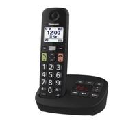 Panasonic KX-TGU130EXB Telefono Cordless Digitale con Segreteria Telefonica, Unità Base e 1 Ricevitore, Display LCD, Tasti Grandi, Fav Call, Compatibile con gli Apparecchi Acustici, Nero