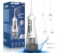 Cordless Water Flosser Professionale Dentale Irrigatore Orale Acqua Pulitore Denti per Denti Bretelle Gomme, IPX7 Impermeabile, Ricaricabile 1400mAh, 300ml Serbatoio, 3 Modalità e 4 Punte Filo