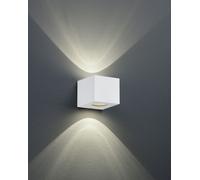 Cordoba applique led da esterno cubo bianco con diffusori intercambiabili l.10cm