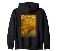 Cordoba Spagna 50s Vintage Retro Travel Poster Art Graphic Felpa con Cappuccio