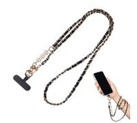 Cordón Para Teléfono Celular - Cadena Para Teléfono Inteligente Con Cuentas Artificiales,Cadena Para Teléfonos Móvil Con Cuerpo Cruzado | Para Fiestas, Compras, Viajes, Oficinas Al Aire Libre