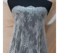 Cordonato Sera Danza Abito Pizzo Tessuto Chantilly Ciglia Nozze Costume 3M/PC
