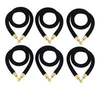 Cordoncini divisori in Velluto per Il Controllo della Folla, Ideali per Hall di Hotel, teatri, Set cinematografici e luoghi per Eventi (Set da 6 Pezzi, 183 cm)