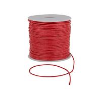 Cordoncino cerato da 1 mm per la creazione di bracciali e collane, resistente corda macramè, corde Scoobies e cordino in pelle, perfetto per perline e braccialetti dell'amicizia, colore: rosso, 10 m