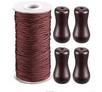 Cordoncino da 50 m per tende verticali, corda di ricambio da 1,8 mm con 4 nappe in legno, accessorio per tende