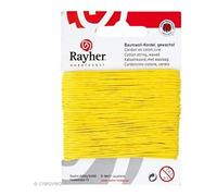 Cordoncino di cotone cerato, 1 mm di spessore, 20 m giallo