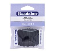Cordoncino elastico rivestito in tessuto Beadalon® colore nero Scegli il...