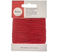 Cordoncino in Cotone Cerato, 5169118, Spessore 1 mm, 20 m, Rosso