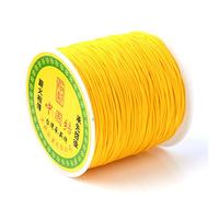Cordoncino in nylon da 0,8 mm per perline in macramè, per annodatura cinese, per collane fai da te, bracciali, artigianato, gioielli, oro