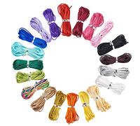 Cordoncino in nylon satinato setoso da 1 mm, 200 metri, 20 colori, per perline, macramè, per la creazione di gioielli, braccialetti dell'amicizia, collane, nodi cinesi, 9,1 metri/colore