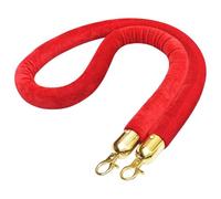 Cordoncino in velluto per sistemi di gestione delle persone - Nastro di chiusura rosso e oro di alta qualità per eventi, concerti e aree VIP - Elegante e durevole