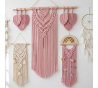 Cordoncino macramè da 3 mm x 100,6 metri, corda di cotone colorata per annodare e tessere, per appendere alla parete, decorazione per la casa, supporti sospesi per piante (rosa chiaro)