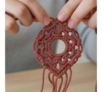 Cordoncino macramè da 3 mm x 101 metri corda di cotone colorata per annodare e tessere per appendere alla parete decorazione casa porta piante (rosso ruggine)