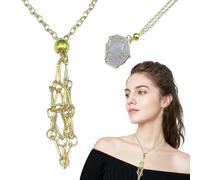 Cordoncino per collana con pietre vuote, supporto per collana con, ciondolo regolabile in pietra vuota, catene per la creazione di gioielli, per famiglie, amici, amanti delle