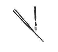 Cordoncino per portabadge - 49 x 1 cm - nero - Lebez - conf. 100 pezzi