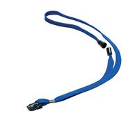 Cordoncino per portabadge - tessuto blu - 44x1 cm - Durable - conf. 10 pezzi