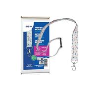 Cordoncino per portabadge - in Rpet - fantasia floreale - 440 x 20 mm - Avery -