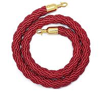 Cordone di delimitazione per Code con Ganci in Metallo, Corda Intrecciata per divisori di Code, Corda di Sicurezza per Controllo della Folla da 1/2/4 m, Corda a paletti da 2-13 Piedi, Corde