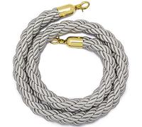 Cordone di delimitazione per Code con Ganci in Metallo, Corda Intrecciata per divisori di Code, Corda di Sicurezza per Controllo della Folla da 1/2/4 m, Corda a paletti da 2-13 Piedi, Corde