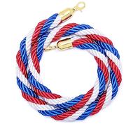 Cordone di delimitazione per Code con Ganci in Metallo, Corda Intrecciata per divisori di Code, Corda di Sicurezza per Controllo della Folla da 1/2/4 m, Corda a paletti da 2-13 Piedi, Corde
