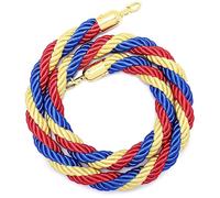 Cordone di delimitazione per Code con Ganci in Metallo, Corda Intrecciata per divisori di Code, Corda di Sicurezza per Controllo della Folla da 1/2/4 m, Corda a paletti da 2-13 Piedi, Corde