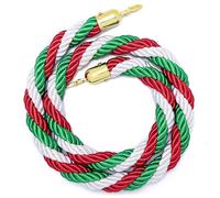 Cordone di delimitazione per Code con Ganci in Metallo, Corda Intrecciata per divisori di Code, Corda di Sicurezza per Controllo della Folla da 1/2/4 m, Corda a paletti da 2-13 Piedi, Corde