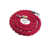 CORDONE INTRECCIATO COLONNINA DA TEATRO RECEPTION HOTEL SEGNA PERCORSO AREA - Rosso, Silver