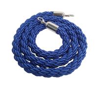 Cordone intrecciato lunghezza 2 metri blu con morsetti CROMO lunghezza 2 metri diametro 30mm COLORE BLU blu