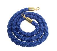 Cordone intrecciato lunghezza 2 metri blu con morsetti GOLD lunghezza 2 metri diametro 30mm COLORE BLU blu