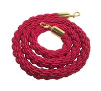 Cordone intrecciato lunghezza 2 metri blu con morsetti GOLD lunghezza 2 metri diametro 30mm COLORE ROSSO rosso