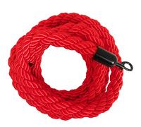 Cordone intrecciato lunghezza 2 metri blu con morsetti NERI lunghezza 2 metri diametro 30mm COLORE ROSSO rosso