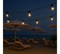 Cordoniera di luci da 9.8 mt lampadine LED catenaria filo giardino esterno IP65 [EEK: A]