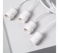 CORDONIERA LUMINOSA ESTERNO E27 LUCI GAZEBO 10 PORTALAMPADA CATENARIA CAVO [EEK: F]