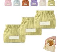 Corduroy Elastic Hair Tie Organizer Bag - Cute Makeup Pouch for Purse, Portable Travel Hair Accessory Storage for Tie, Lipstick, Coin Purse , Small Items Organizer (Style #9)