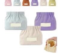 Corduroy Elastic Hair Tie Organizer Bag - Cute Makeup Pouch for Purse, Portable Travel Hair Accessory Storage for Tie, Lipstick, Coin Purse , Small Items Organizer (Style #3)