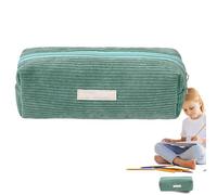 Corduroy Pencil Case Solid Color Large Pen Bag Stationery Pouch High School Student Stationery Bag,Corduroy Makeup Bag Travel Organizer Tool Pouch Small Makeup Bag for Purse,Zipper Portable StorageBag