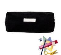 Corduroy Pencil Case Solid Color Large Pen Bag Stationery Pouch High School Student Stationery Bag,Corduroy Makeup Bag Travel Organizer Tool Pouch Small Makeup Bag for Purse,Zipper Portable StorageBag