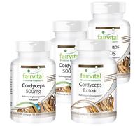 Cordyceps 4 x 90 capsule per 1/4 anno | 3 x polvere di funghi + 1 x estratto ...