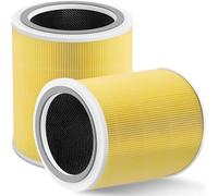 Core 400S Pet Care - Filtro di ricambio compatibile con purificatore d'aria LEVOIT Core 400S e Core 400S-P, prefiltro a carbone attivo 3 in 1, Core400S-RF-PA (LRF-C401-P-YUS), confezione da 2, giallo