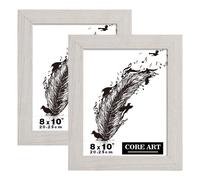 CORE ART Bilderrahmen, 8 x 10, handgefertigt, Holz, rustikal, wei , 2er-Set, hochaufl sendes, halbgeh rtetes Glas, f r Wand- oder Tischdisplay