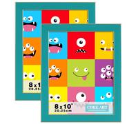 CORE ART Bilderrahmen, 8 x 10, t rkisblau, 2er-Set, 8 x 10, bunter Rahmen mit HD-Plexiglas, f r Wand- oder Tischaufsteller