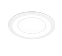 CORE FARETTO DA INCASSO PLASTICA BIANCA SATINATA TRIPLA ACCENSIONE INDIPENDENTE D. 14,5CM LED 10W · 1x 1040lm, 3000K