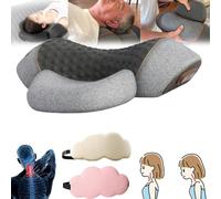 Core Hero 3-in-1 Cuscino massaggiante per il collo, Fisiorest Cuscino massaggiante per il collo, impastamento 3D dei tessuti profondi, con trazione per aiutare a dormire (gray)